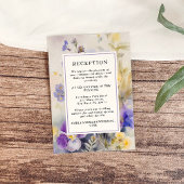 紫素朴と黄色の花婚披露宴 エンクロージャーカード