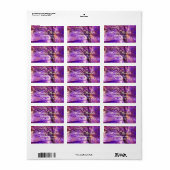 紫素朴のオーク結婚の住所 シール (フルシート)