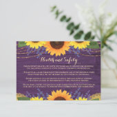 紫素朴のヒ結婚マワリの健康と安全 エンクロージャーカード (スタンド正面)