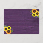 紫素朴のヒ結婚マワリの健康と安全 エンクロージャーカード (裏面)