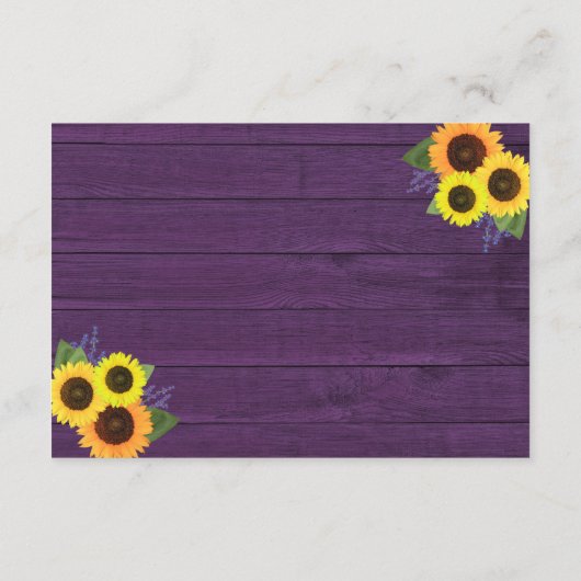 紫素朴のヒ結婚マワリの健康と安全 エンクロージャーカード (裏面)