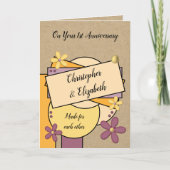 紫素朴の一周忌 カード (正面)