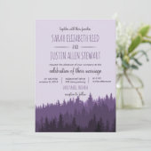 紫素朴の山結婚式招待状 招待状 (スタンド正面)