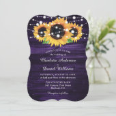 紫素朴の木とヒマワリ結婚の 招待状 (スタンド正面)