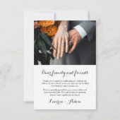 紫素朴の水彩フローラ結婚お願い サンキューカード (裏面)