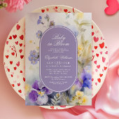 紫素朴の花のベビーで開花 招待状