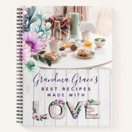 紫素朴の花レシピ本 ノートブック