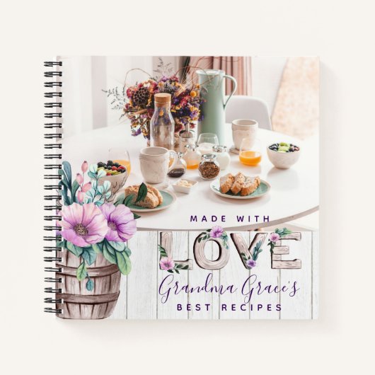 紫素朴の花レシピ本 ノートブック (正面)