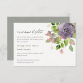 紫素朴の野生の花と葉の宿泊施設 エンクロージャーカード (正面/裏面)