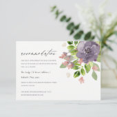 紫素朴の野生の花と葉の宿泊施設 エンクロージャーカード (スタンド正面)