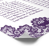 紫素朴ひまわり結婚の座席表8 ポスター (角)