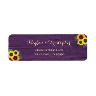 紫素朴ひま結婚の差出人住所 ラベル