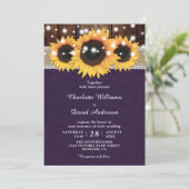 紫素朴ひま結婚わり 招待状 (スタンド正面)