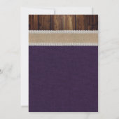 紫素朴ひま結婚わり 招待状 (裏面)