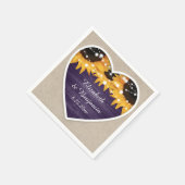 紫素朴ひま結婚わ スタンダードカクテルナプキン (角)