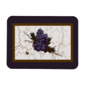 紫素朴エレガント葡萄 マグネット (横)