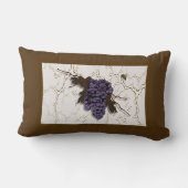 紫素朴エレガント葡萄 ランバークッション (裏面)