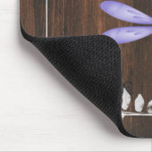 紫素朴トンボパーソナライズされたイ マウスパッド (コーナー)