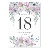 紫素朴バラフローラ結婚テーブル テーブルナンバー (裏面)