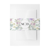 紫素朴フローラモノグラ結婚ム 招待状ベリーバンド (正面例)