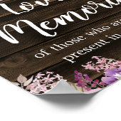 紫素朴フローラ弦結婚灯記念碑 ポスター (角)