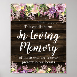 紫素朴フローラ弦結婚灯記念碑 ポスター