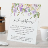 紫素朴フローラ結婚記念碑 台座サイン (インサイチュ)