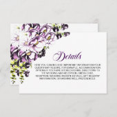紫素朴フローラ結婚詳細 エンクロージャーカード (正面/裏面)