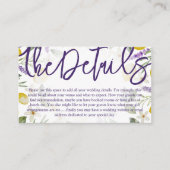 紫素朴書台本の結婚詳細 エンクロージャーカード (正面)