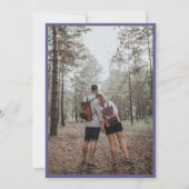 紫素朴水彩野花フォトズ結婚ーズ 招待状 (裏面)