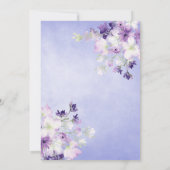 紫素朴水色フローラブライダルシャワー 招待状 (裏面)