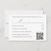 紫素朴水色フローラ結婚式RSVP 出欠カード (正面)