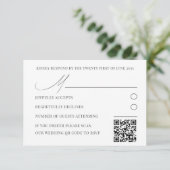 紫素朴水色フローラ結婚式RSVP 出欠カード (スタンド正面)