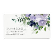 紫素朴紫のネイビーフローラリーフィアドレス ラベル (正面)