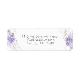 紫素朴紫バラフローララベル ラベル