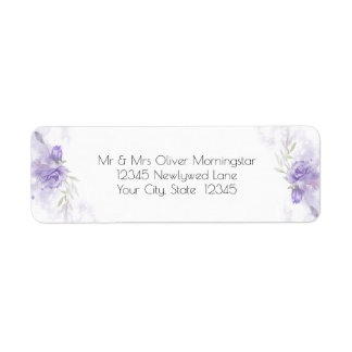 紫素朴紫バラフローララベル ラベル