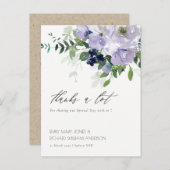 紫素朴紫フローラ結婚リーズ感謝していス ポストカード (正面/裏面)