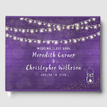 紫素朴色の木のメイスンジャーのストリングラ結婚イト