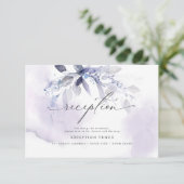 紫素朴色の葉の水の色披露宴 招待状 (スタンド正面)
