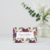 紫素朴花水彩名刺 名刺 (スタンド正面)