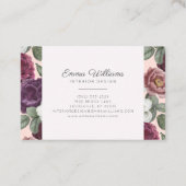 紫素朴花水彩名刺 名刺 (裏面)