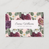 紫素朴花水彩名刺 名刺 (正面)