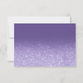 紫紫のグリッターグラデーションは私の花嫁 招待状 (裏面)