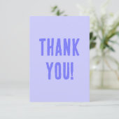 紫紫の花無地のサンキューカード サンキューカード (スタンド正面)