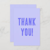 紫紫の花無地のサンキューカード サンキューカード (正面/裏面)