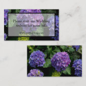紫紫エレガント紫マゼンタピンク花模様アジサイ エンクロージャーカード (正面/裏面)