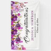 紫紫フローラモダン卒業生 横断幕 (縦)