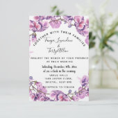 紫紫外フローラ結婚式INVITEカード 招待状 (スタンド正面)