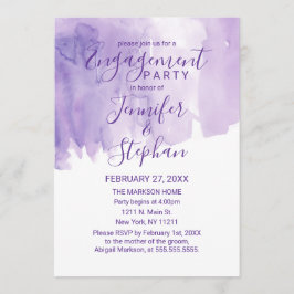 紫紫水彩スプラッシュ婚約 招待状