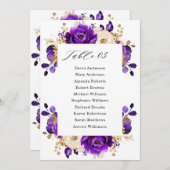 紫紫王室の紫金ゴールド植物表 招待状 (正面/裏面)